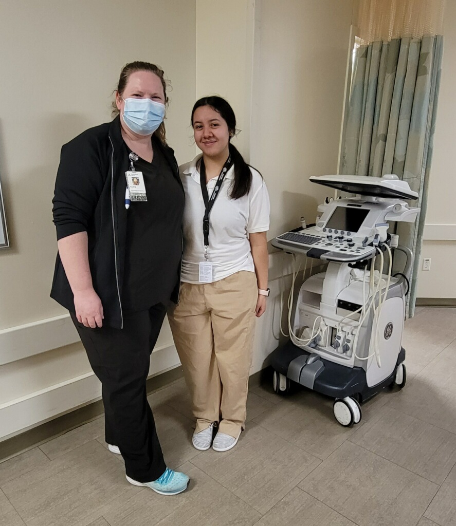 Student shadows nurse at hospital